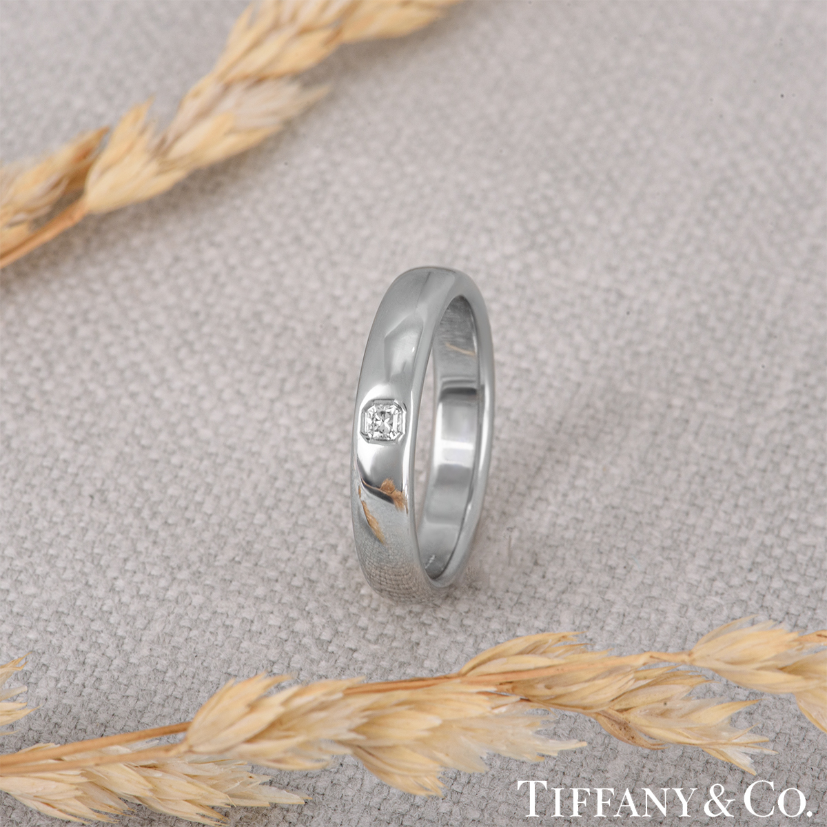 Tiffany & Co Platinum Lucida Diamond Ring 0.05ct